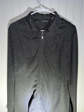 NY & Co Dark Gray Full Zip Jacket Medium